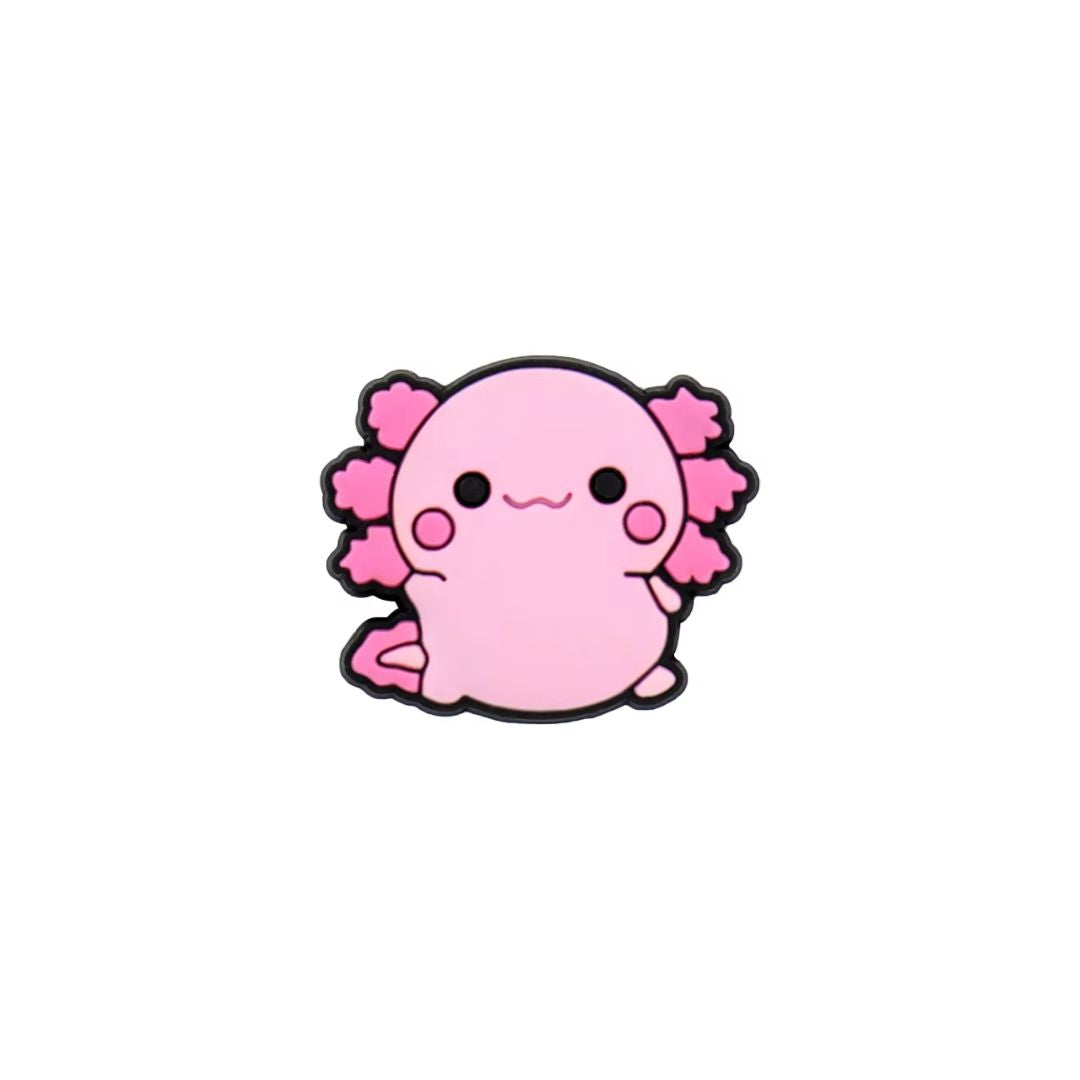 Pink Axolotl Shoe Charm