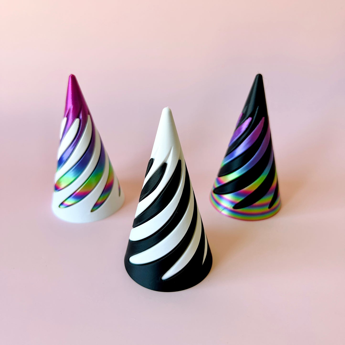 Rainbow Impossible Cone Spiral Fidget