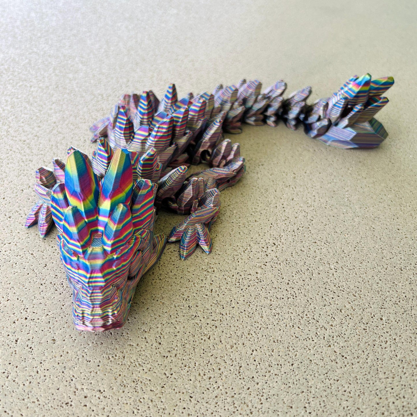 A vibrant dragon with intricate gemstone-inspired details, showcasing dazzling colors and unique textures.