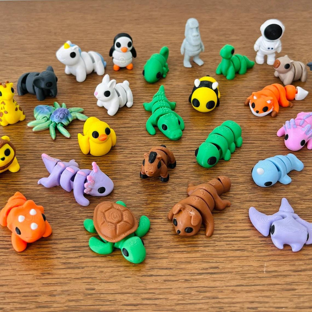 Cute 3D Printed Mini Figurines Dragons Animals Food More cute-3d-printed-mini-figurines-dragons-animals-food-more