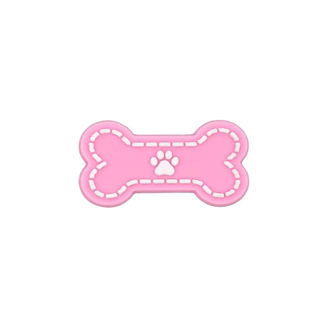 Pink Dog Bone Shoe Charm
