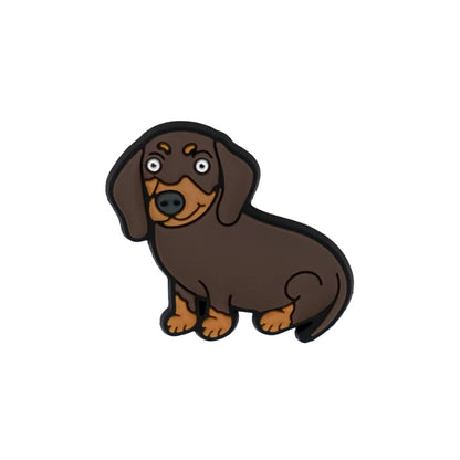Brown Dachshund Dog Shoe Charm