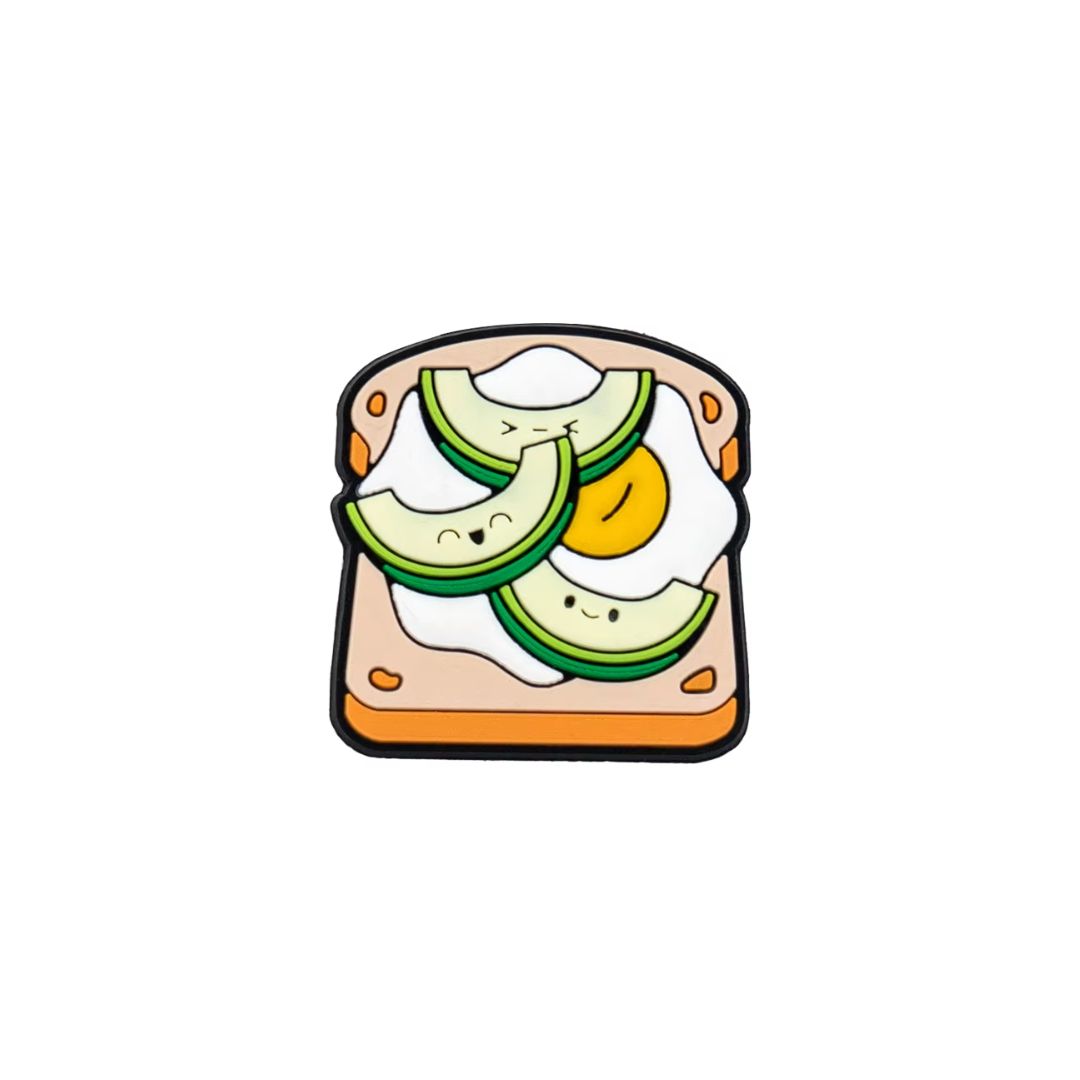 Egg and Avocado Toast Shoe Charm