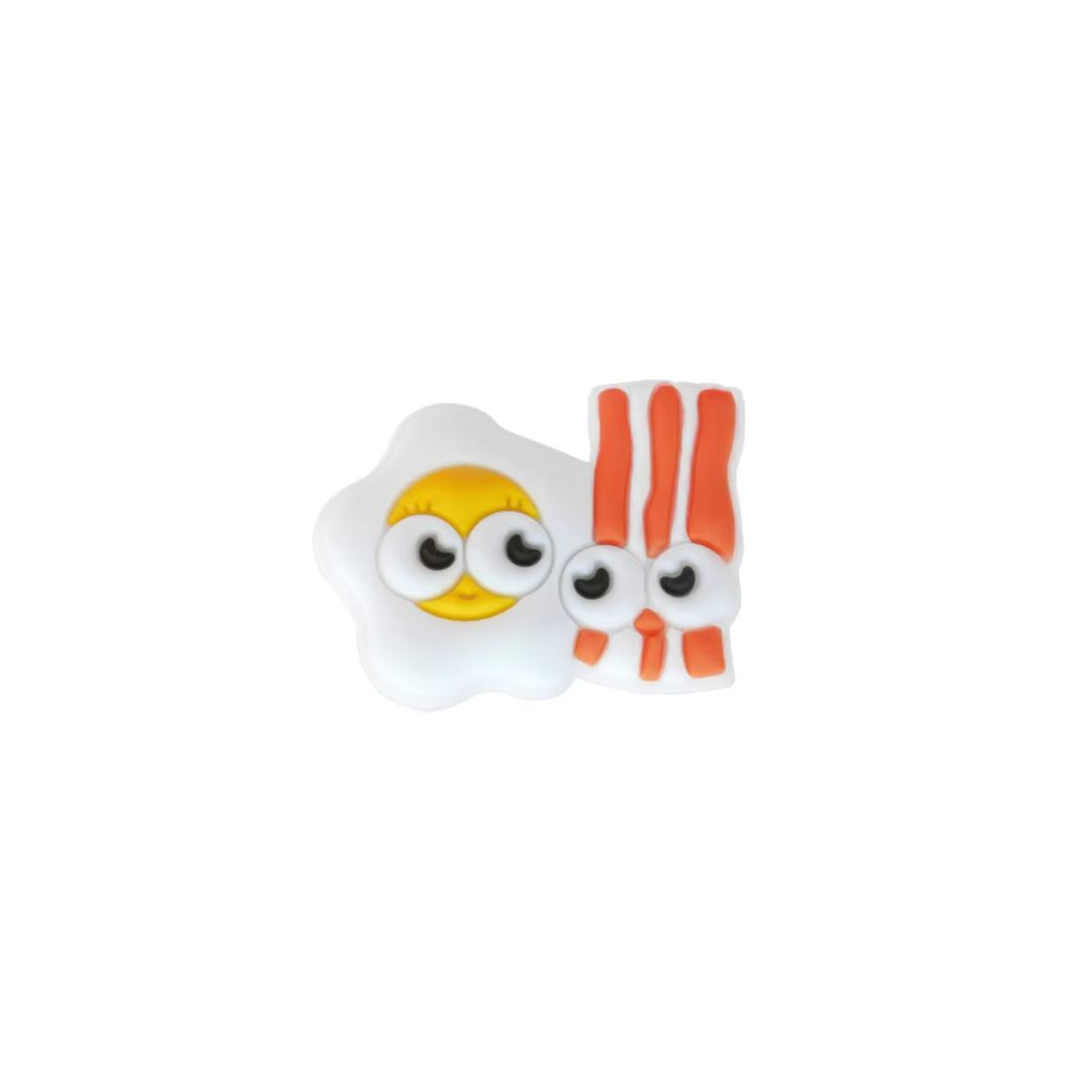 Bacon and Egg Shoe Charm