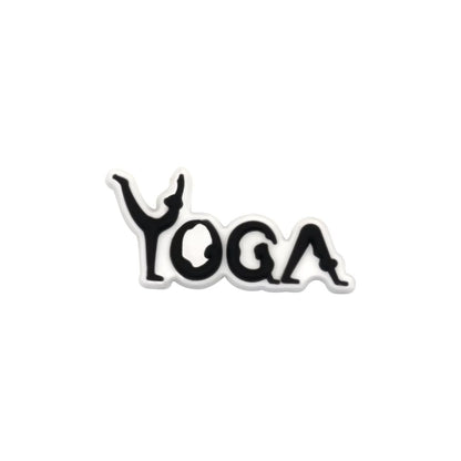 Yoga Word Shoe Charm
