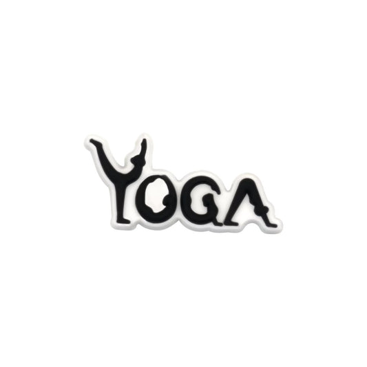Yoga Word Shoe Charm