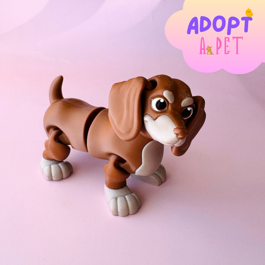 Brown Dachshund Dog Figurine