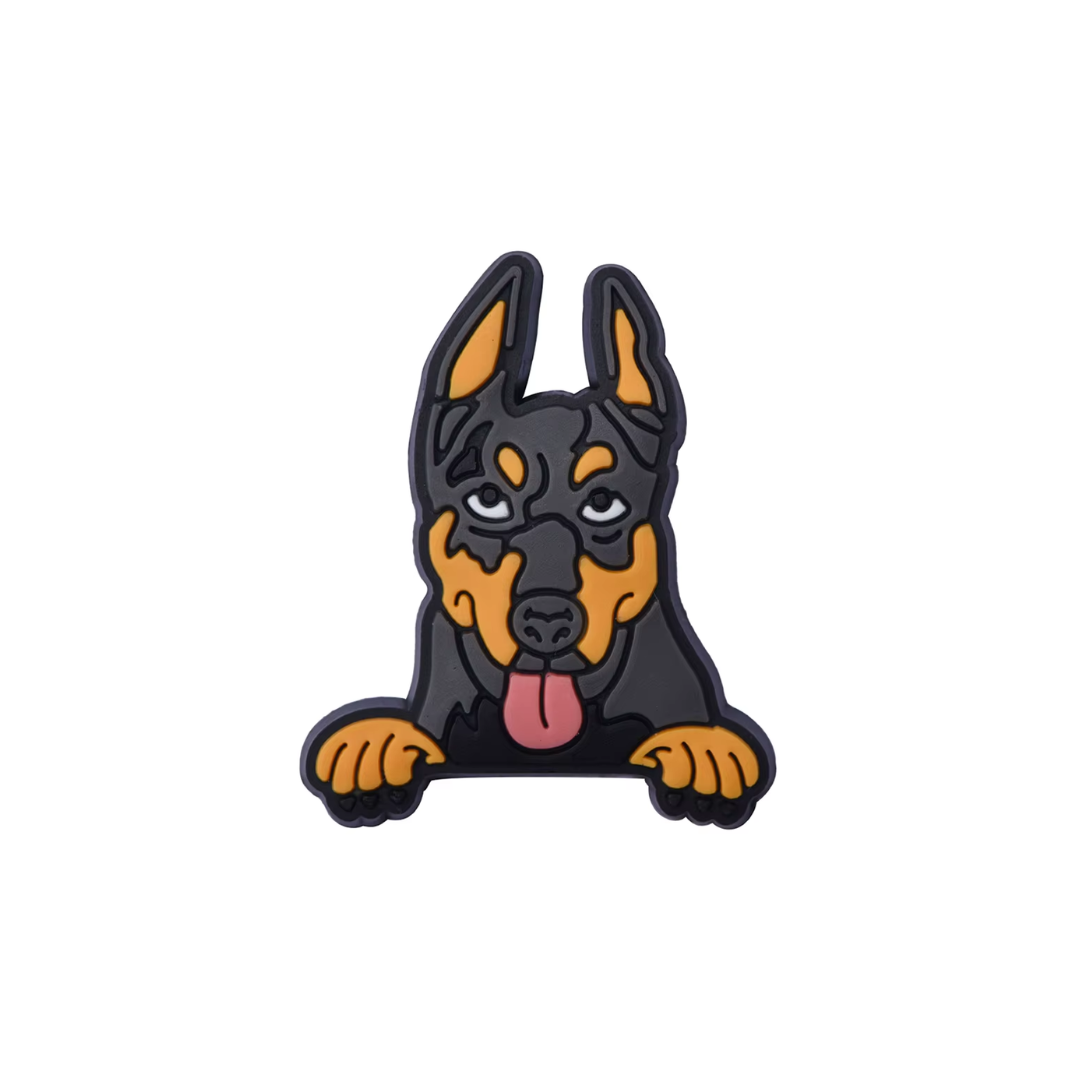 Doberman Dog Shoe Charm