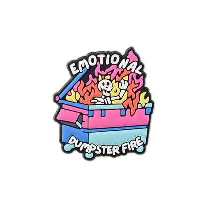 Emotional Dumpster Fire Shoe Charm