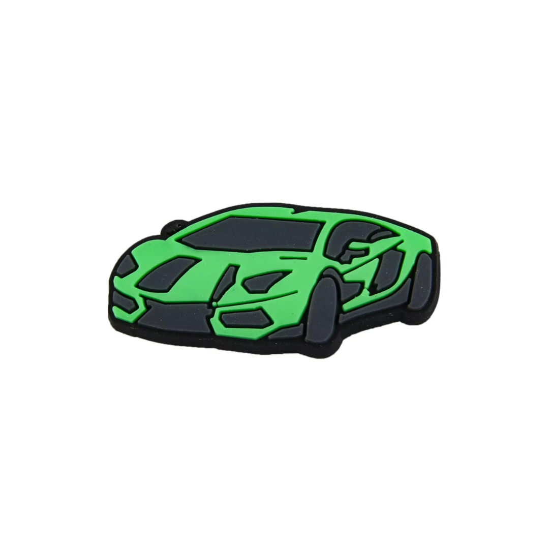 Green Sports Car Shoe Charm