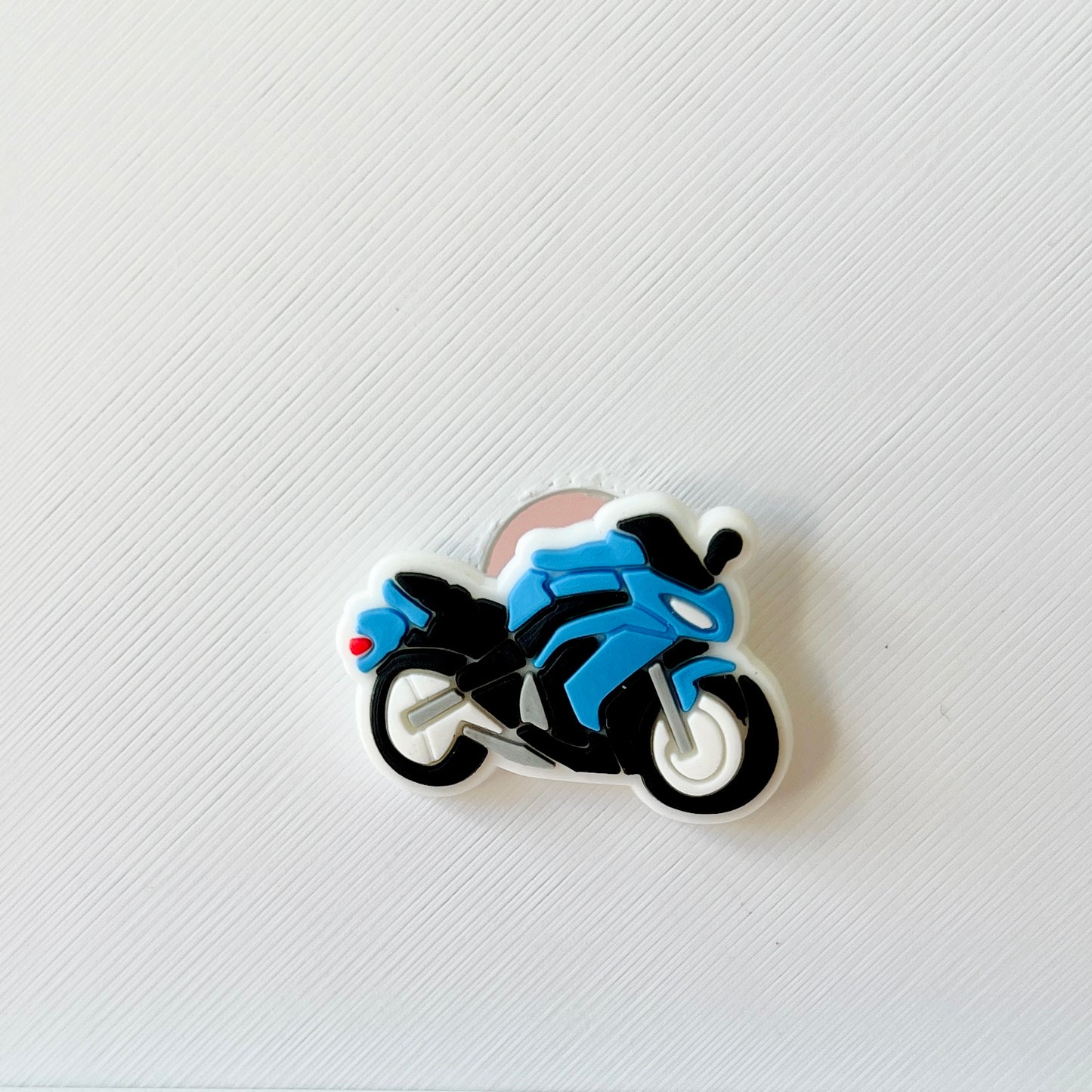 Blue Motorbike Shoe Charm