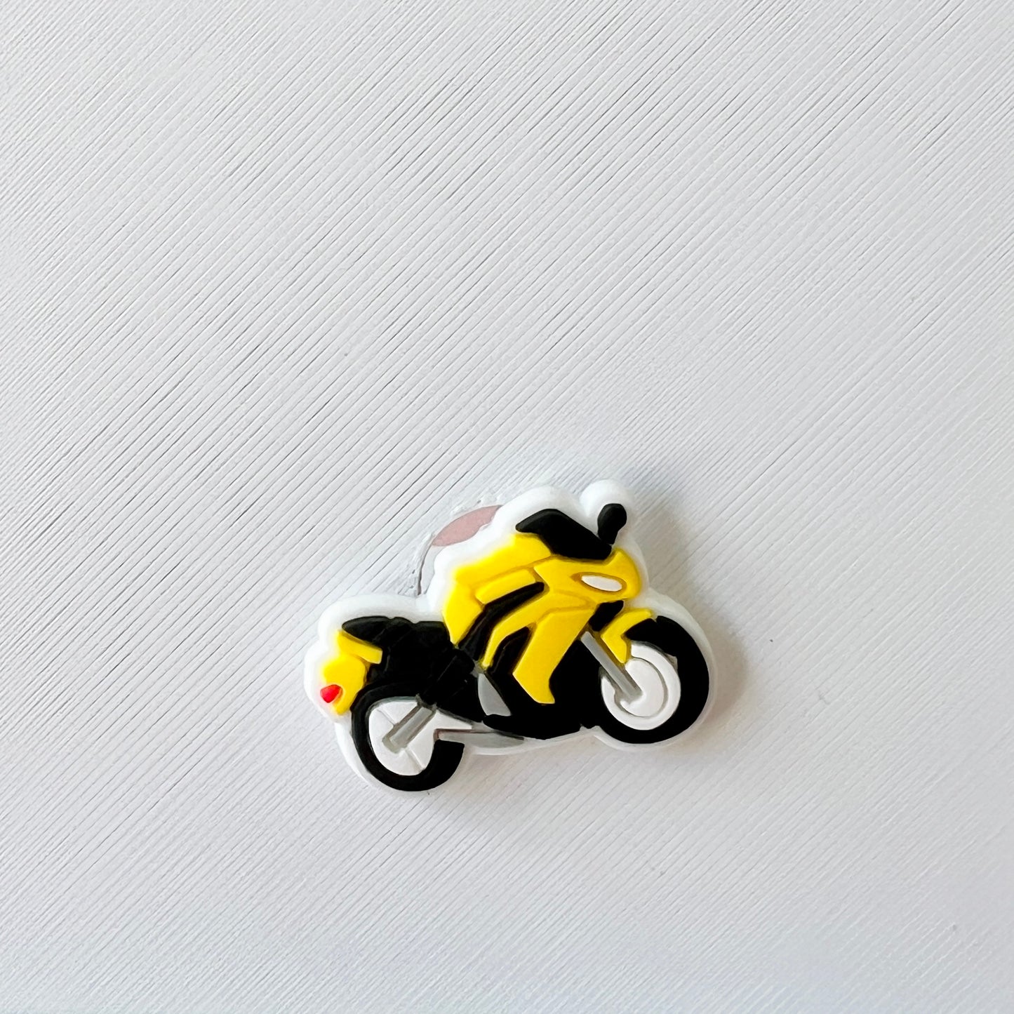 Yellow Motorbike Shoe Charm
