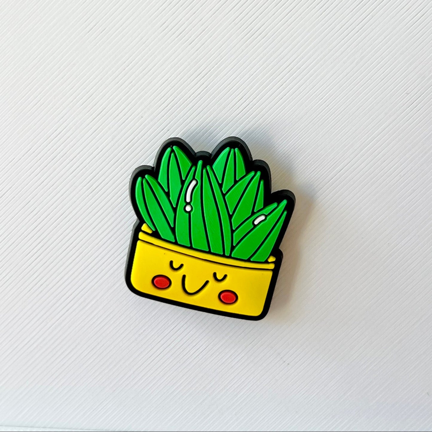 Smiling Succulent in Yellow Pot Shoe Charm