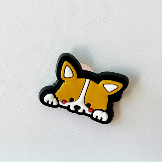 Playful Corgi Dog Shoe Charm