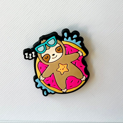 Sloth on Donut Floaty Shoe Charm