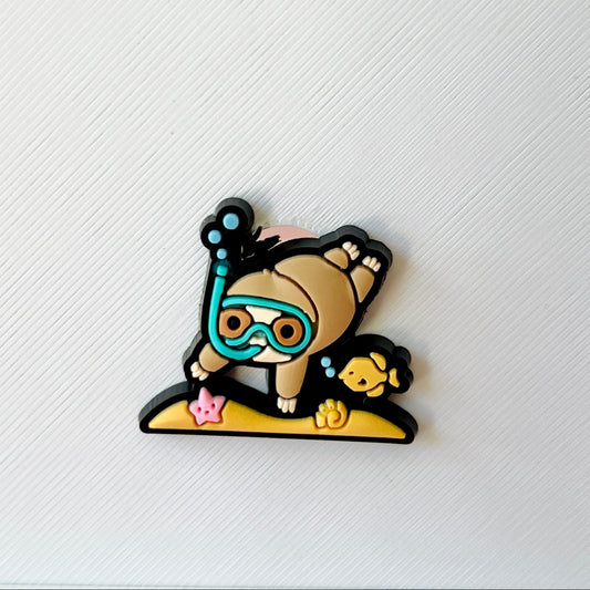 Snorkelling Sloth Shoe Charm