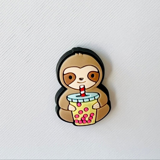 Boba Sloth Shoe Charm