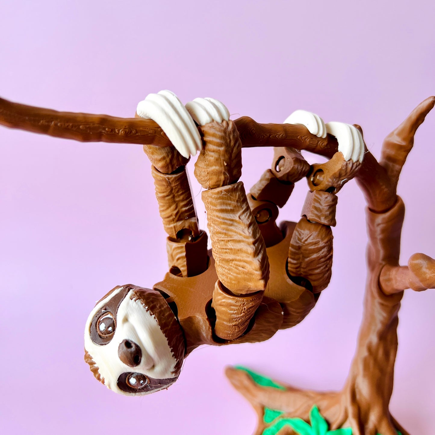 Sloth Figurine with Tree Display Stand