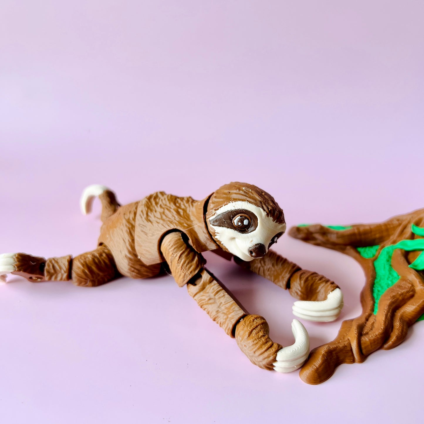 Sloth Figurine with Tree Display Stand