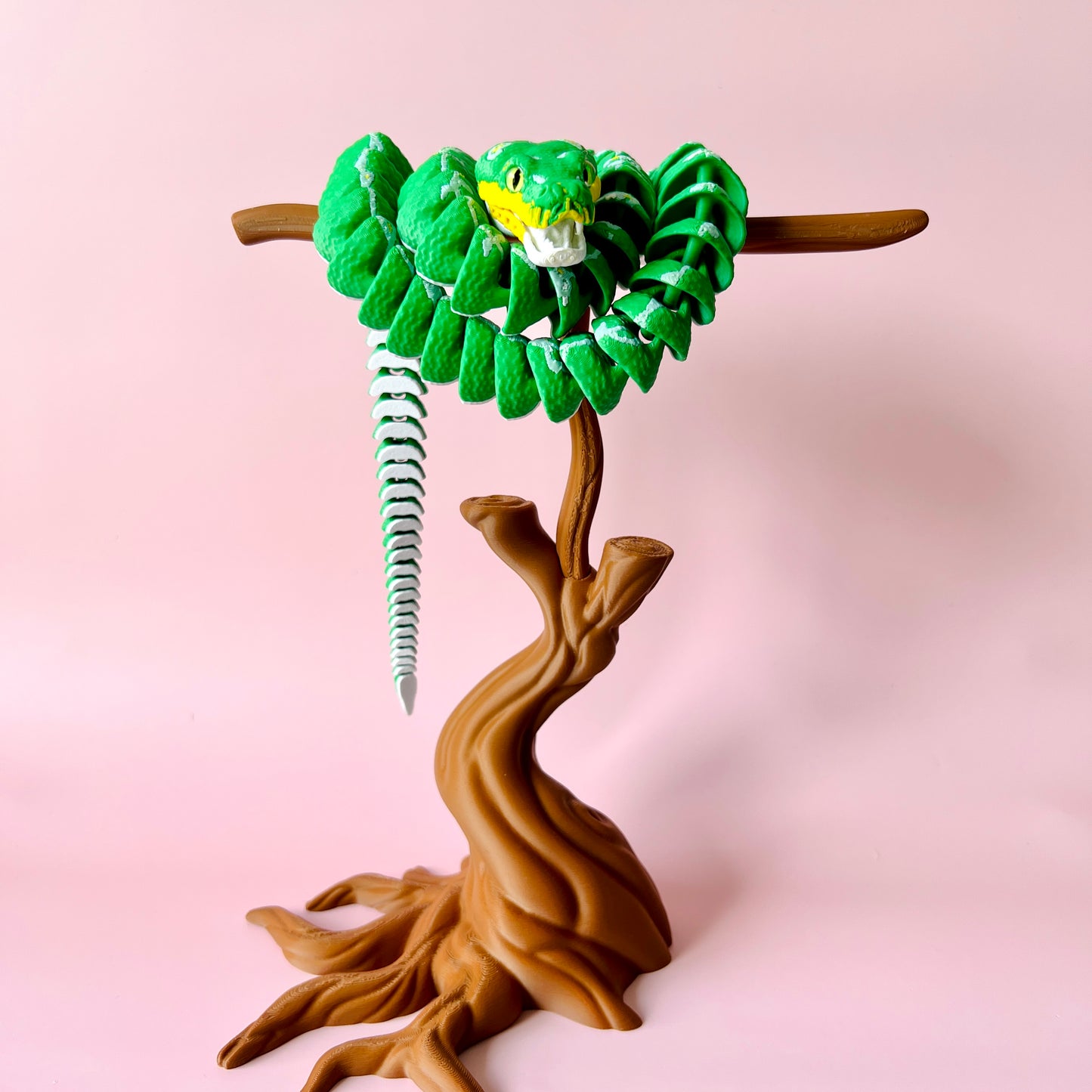 Green Tree Python with Display Stand