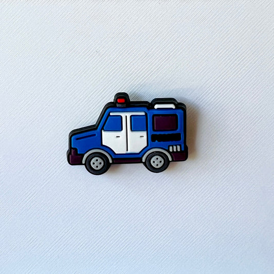 Blue Police Wagon Shoe Charm