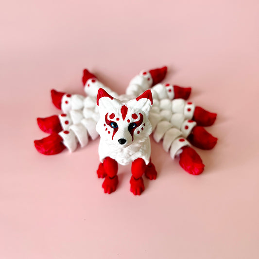Nine Tail Kitsune Fox Figurine
