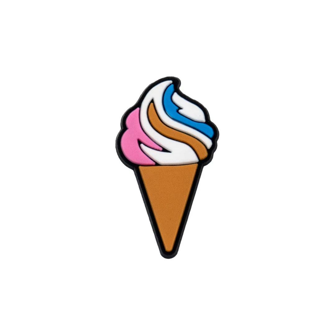 Ice Cream Cone Shoe Charm