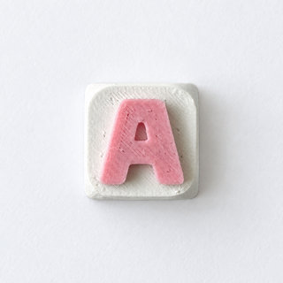 White Base - Pink Text