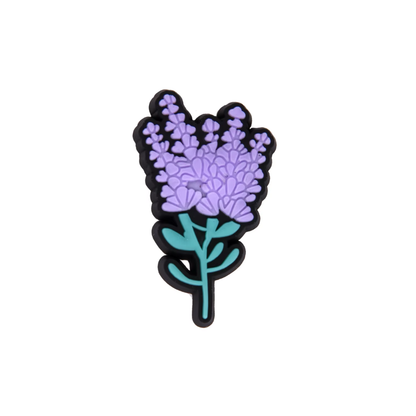 Purple Lavender Shoe Charm