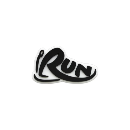 Black Run Shoe Charm
