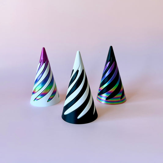 Rainbow Impossible Cone Spiral Fidget