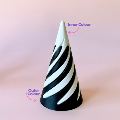 Rainbow Impossible Cone Spiral Fidget