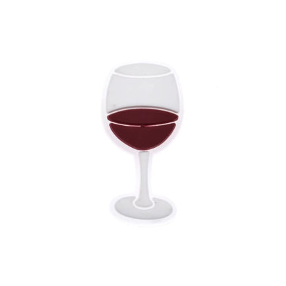 Wine Glass with Red Wine Shoe Charm