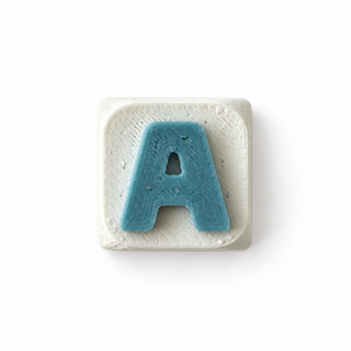 White Base - Blue Text