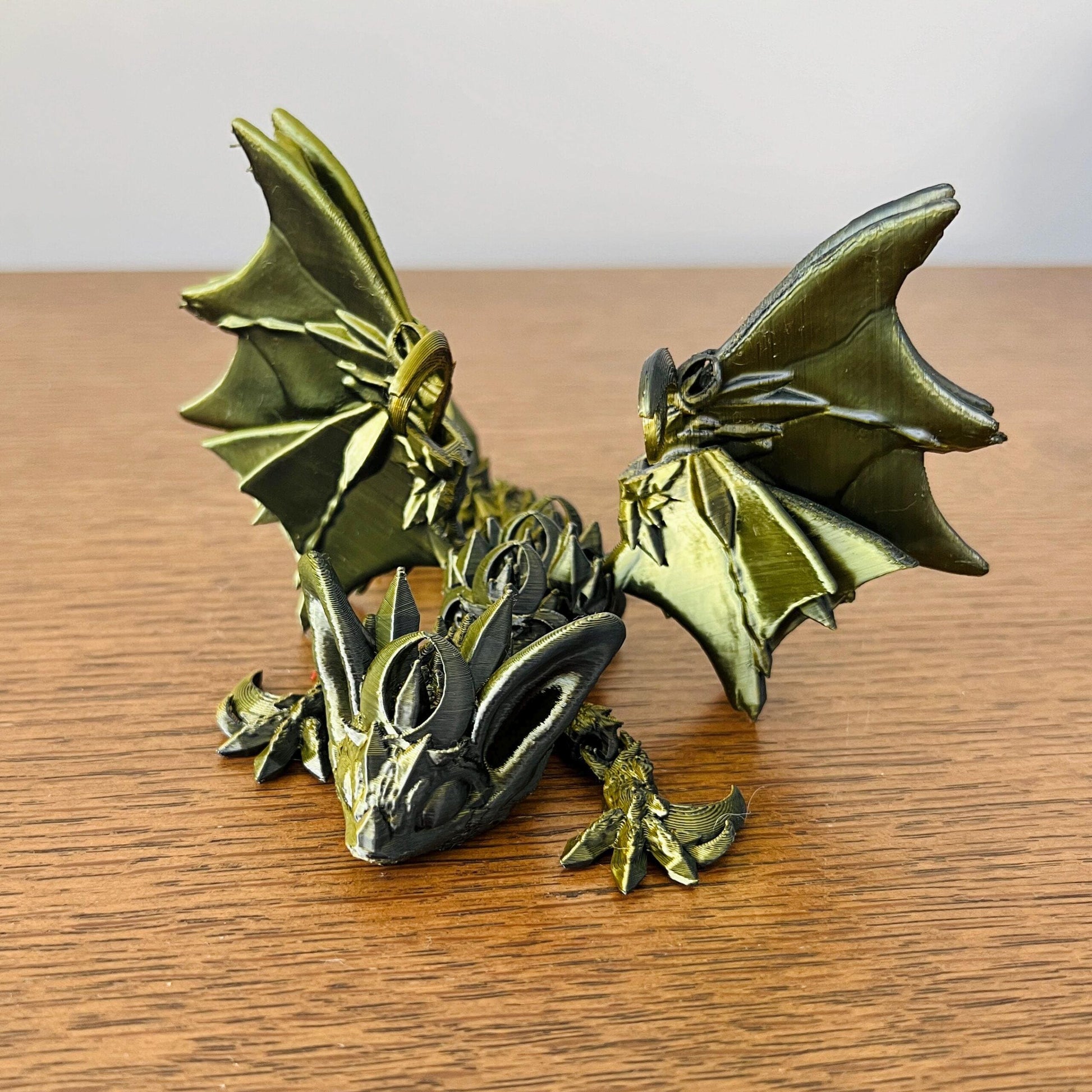 A sleek, dark dragon with bat-like wings, intricate details, exuding the mysterious allure of the night.
