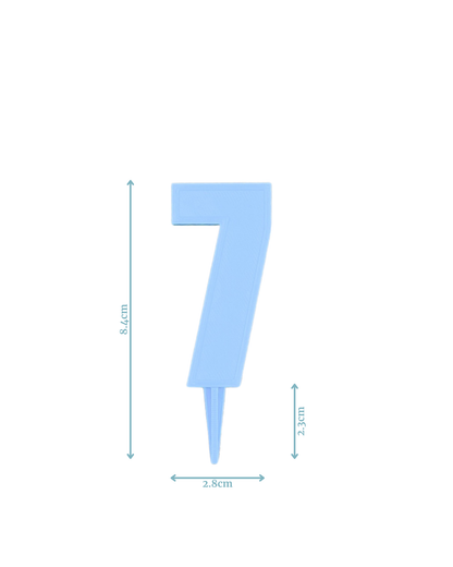 Number 7 Cake Topper (Custom Colour)