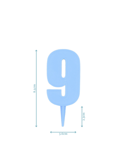 Number 9 Cake Topper (Custom Colour)