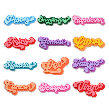 Zodiac Star Sign Shoe Charms